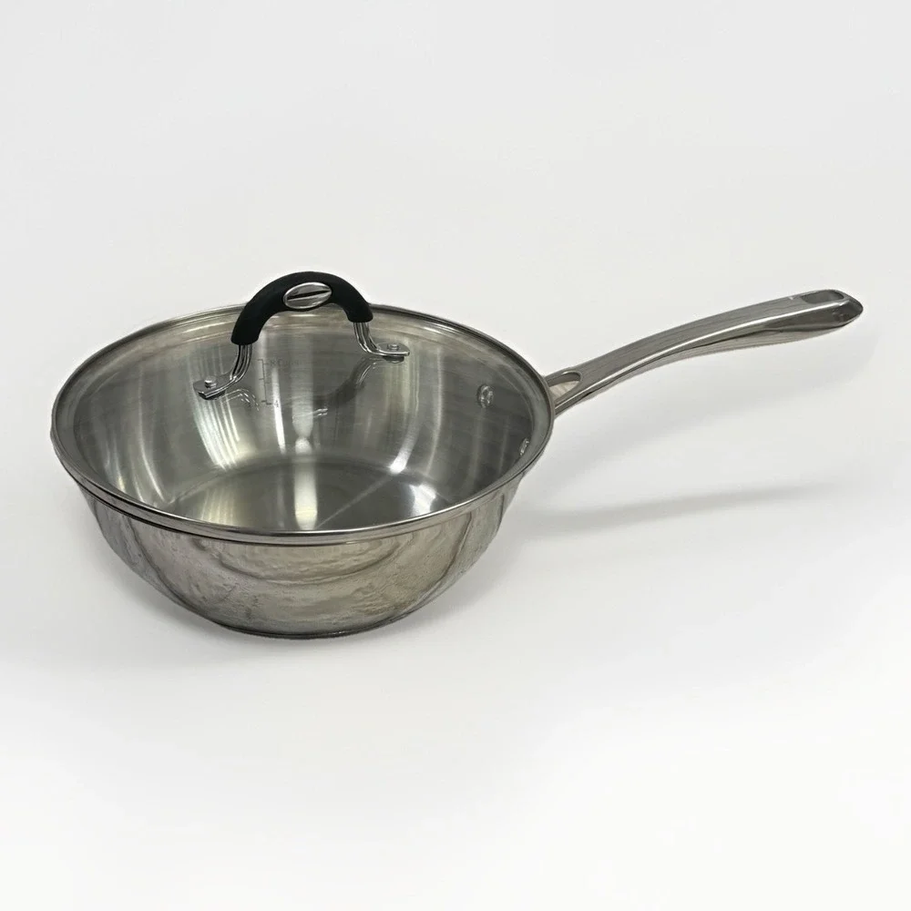 Cuisinart 3 QT/2.8 L Stainless Steel Saute Stir-fry Pan With Lid Induction Ready